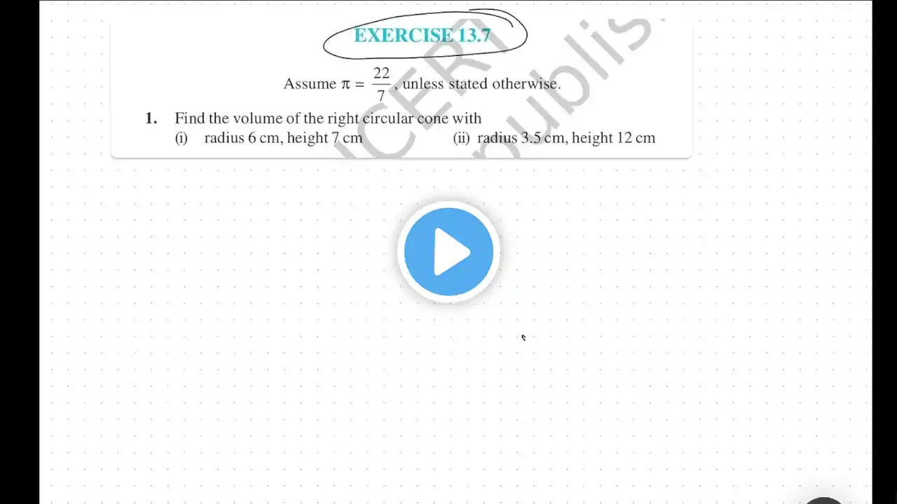 Class 9 Maths | Ch 13 | Exercise 13.7 Q1 | Surface Areas And Volumes | NCERT SOLUTION | Quesnly