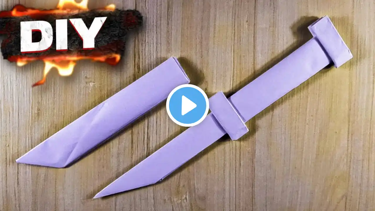 DIY 🔪- How to make a DAGGER with a sheath from A4 paper | How to make a paper knife