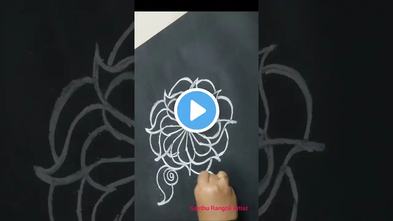 Rangoli Designs with Dots🙂/new creative muggulu easy/latest sikku kolam #Shorts #viral #muggu #kolam