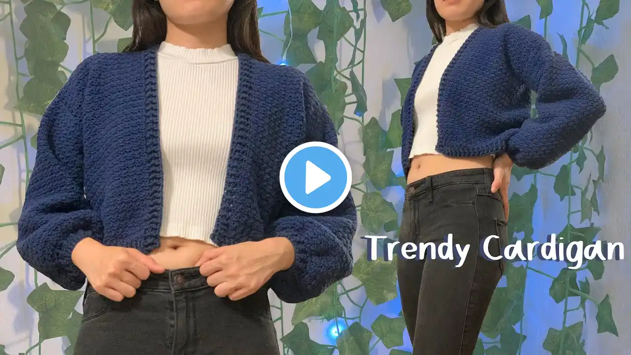 Trendy Crochet Cardigan Tutorial