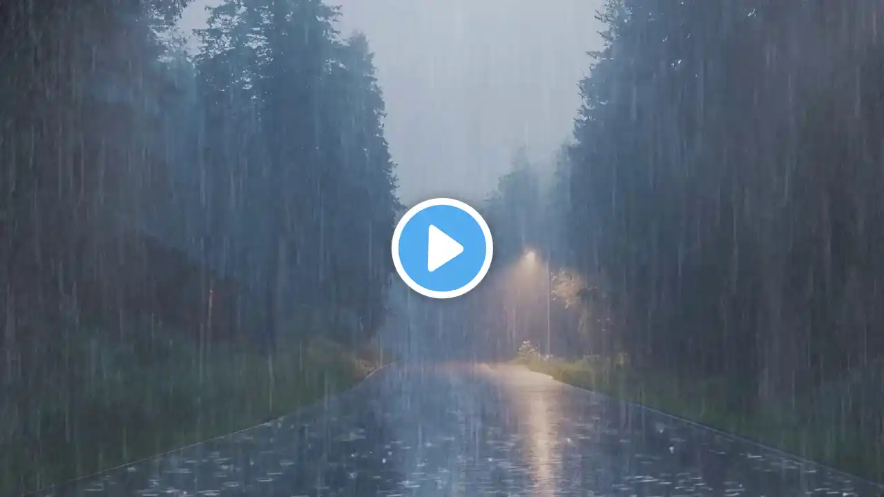 Heavy Rain Sounds for Instant Sleep & Study | Relaxing ASMR to Calm Your Mind Tonight