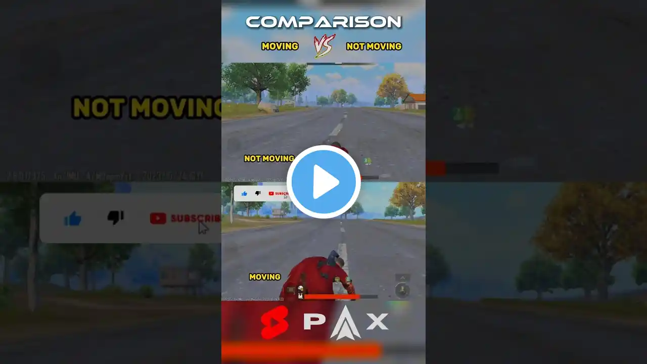 Knock comparison✅ | Moving and Not Moving | #bgis #bgms #bgmi #pubg