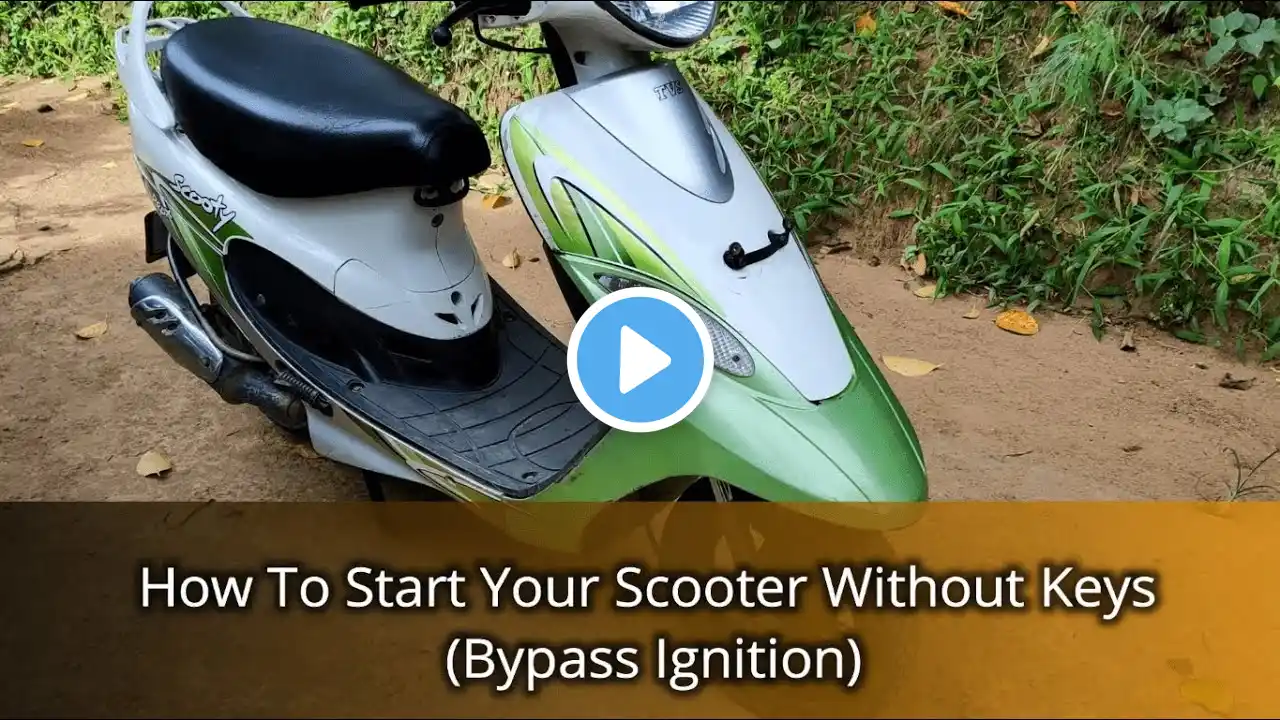 How To Start Your Scooter Without Keys - Bypass Ignition Line