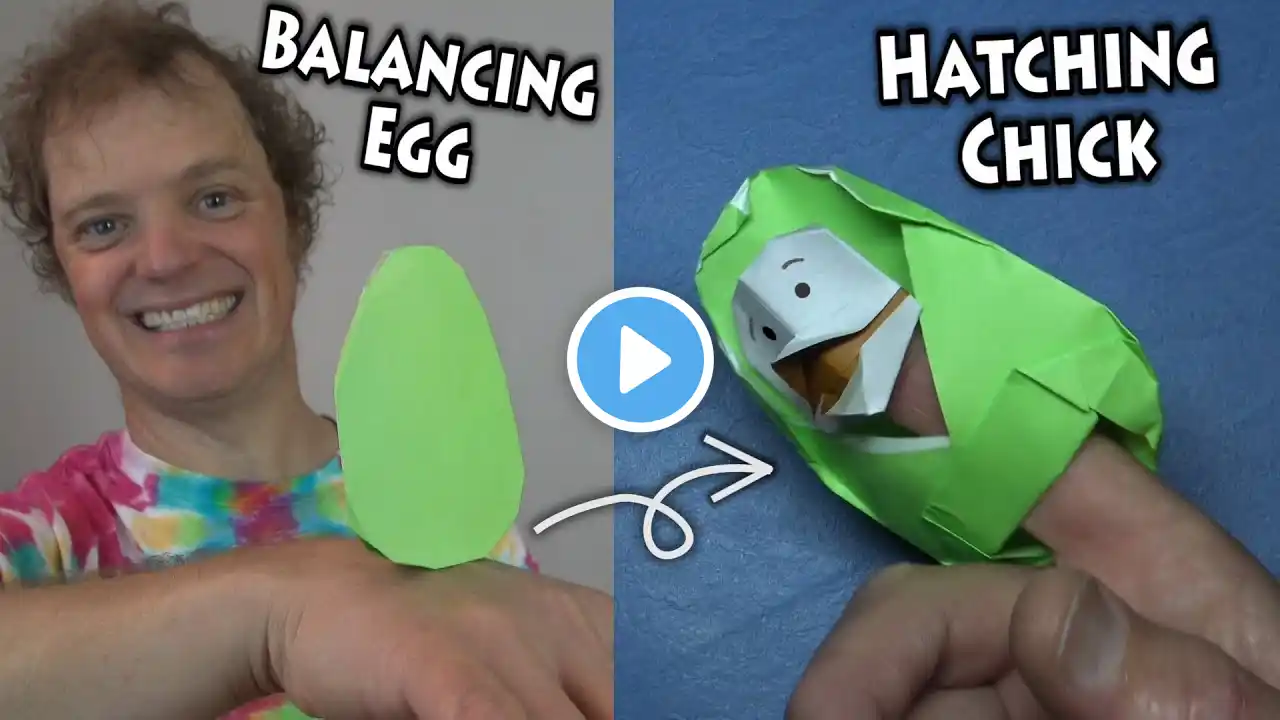 Origami Easter Egg 🥚 Hatching Baby Chick 🐣