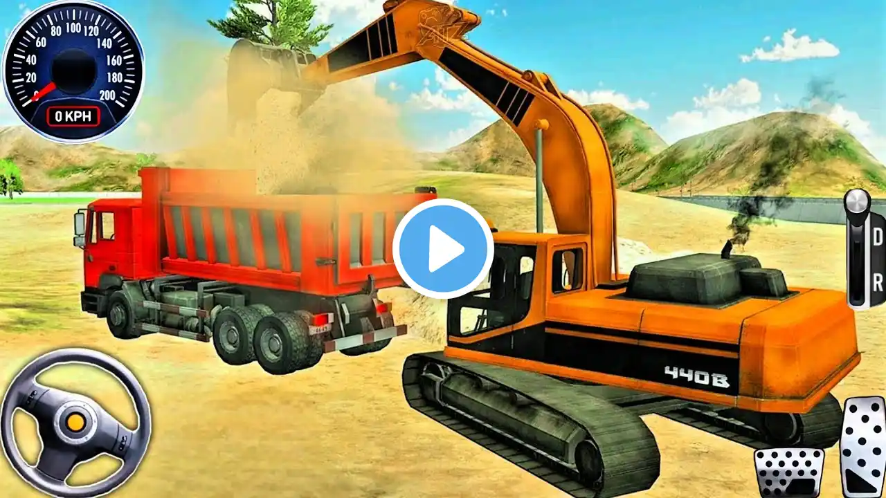 Real Heavy City Construction Simulator 2025 - Highway Excavator Vehicles Builder - Android Gameplay