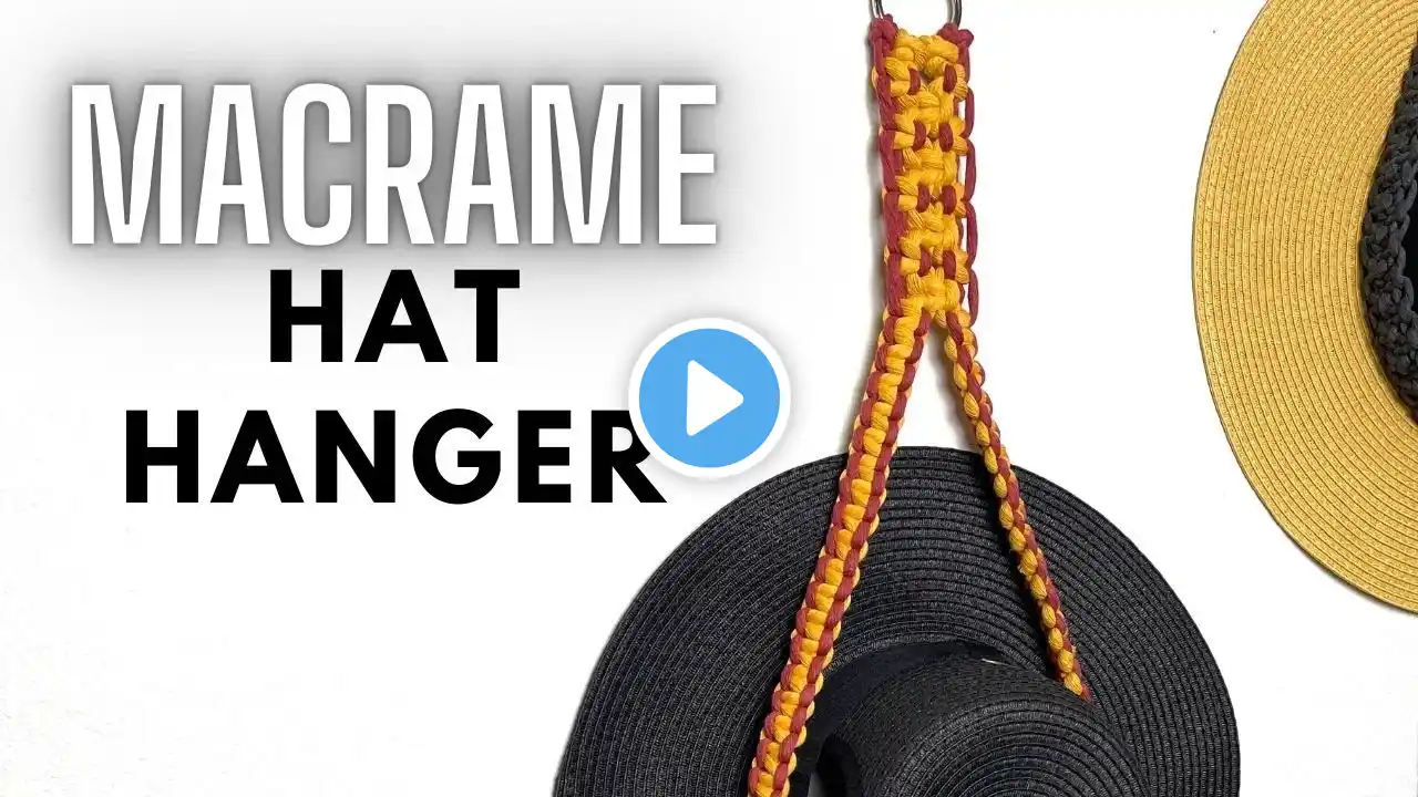 DIY Macrame Hat Hanger Using Two Colors | Beginner Friendly Pattern | Easy Tutorial