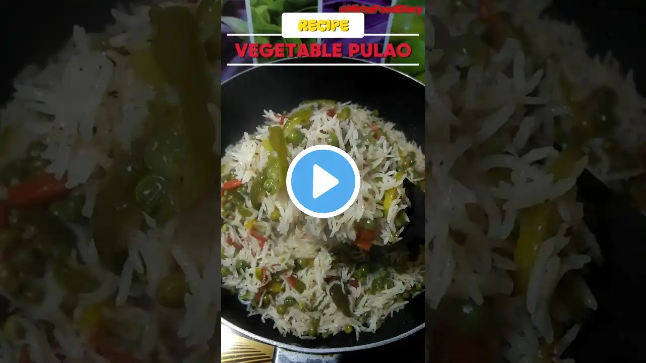 Delicious Veg Pulao Recipe 😋👌#shorts #ytshort #youtubeshorts #shortsfeed #trending #viralvideo