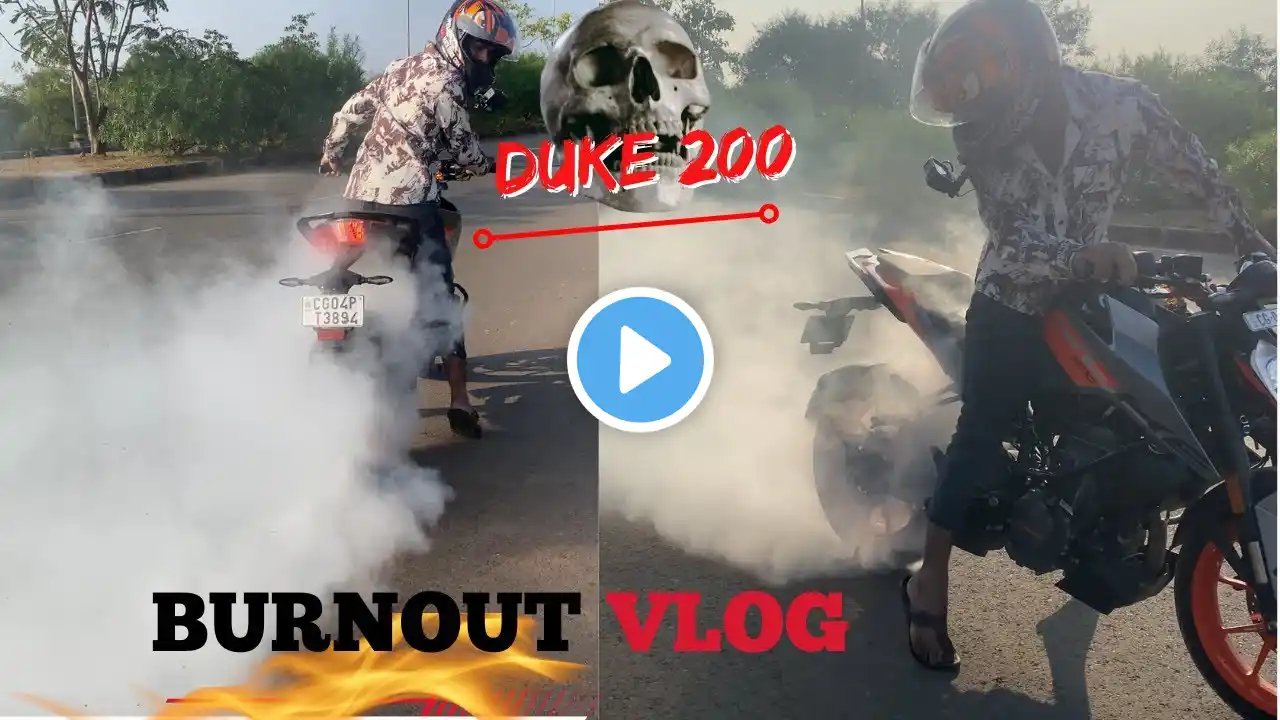 Tyre blast Hogya burnout krte krte  #youtubeshorts #burnout #youtube #viral #duke #ktm #duke200