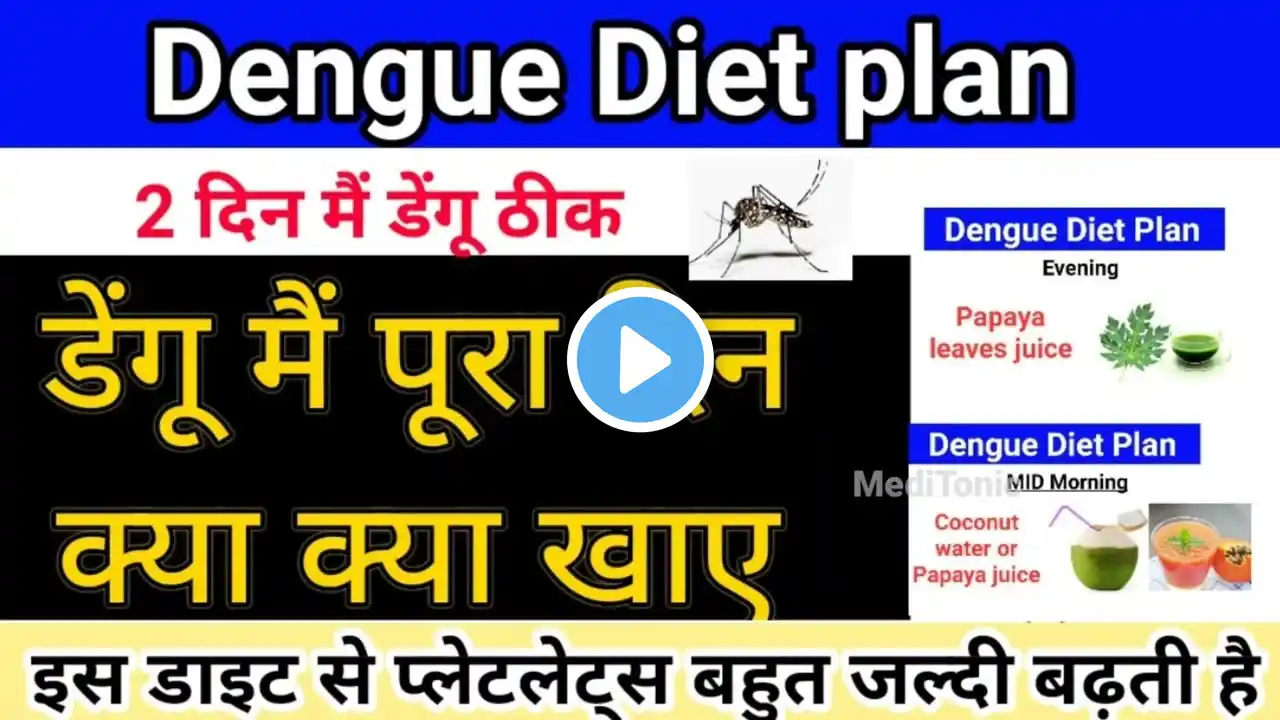 डेंगू के मरीज को क्या दवाए दी जाती है Dengue patient Treatment