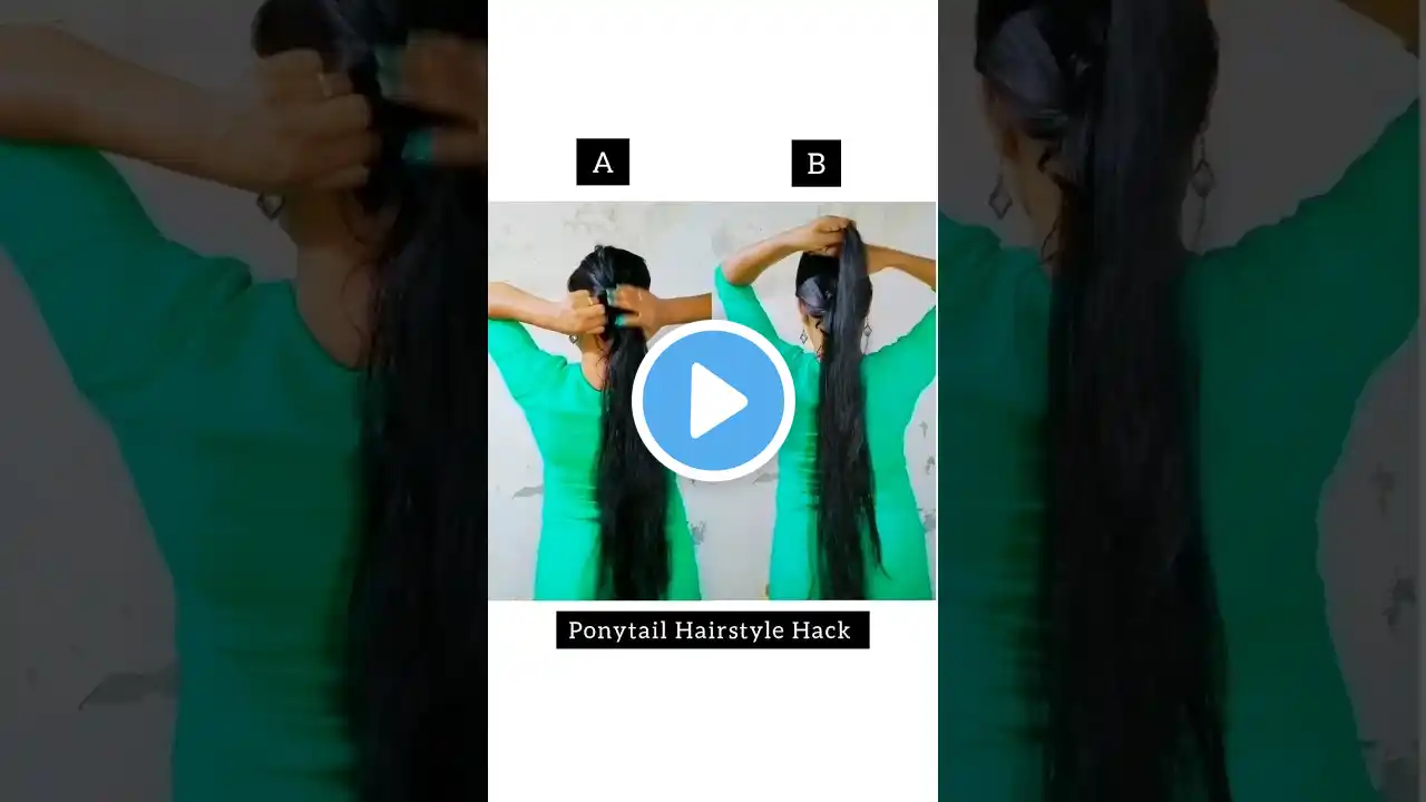 Try this ponytail hairstyle hack #hairstyle #hairtutorial #ponytail #hack #viral #shorts #ytshorts