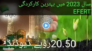 EFERT: 2023 Result Review.   ،شاندار  سال ، 2023 میں 20.50 روپے ڈیوڈنڈ