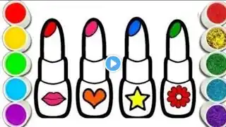 New Lipsticks Drawing Tutorial  | Easy Step-by-Step Guide For Kids How to Draw 💄‎‎‎‪@Shapeoholic1‬