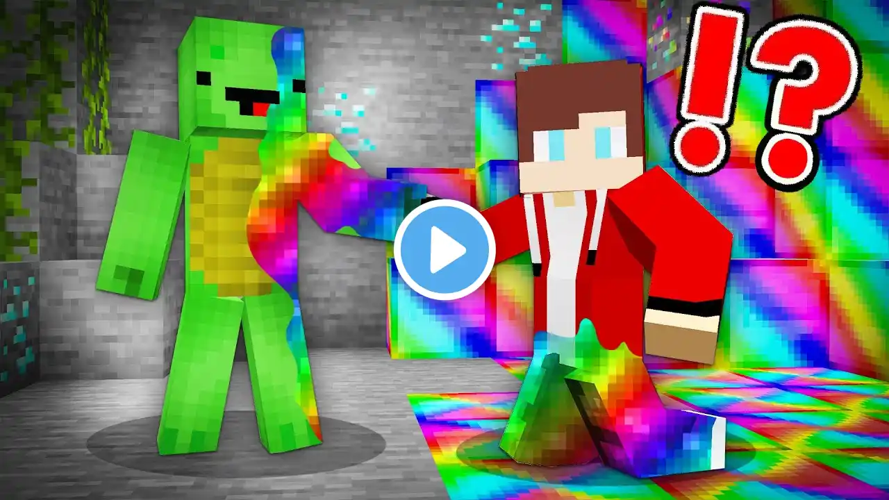 How JJ and Mikey Became RAINBOW By TOUCH in Minecraft Challenge - Maizen