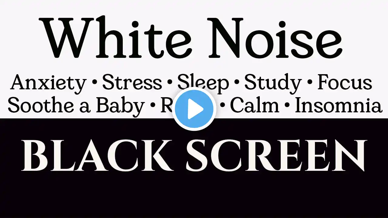 White Noise For Sleeping | Black Screen To Relax, Sleep, Focus, Tinnitus Relief