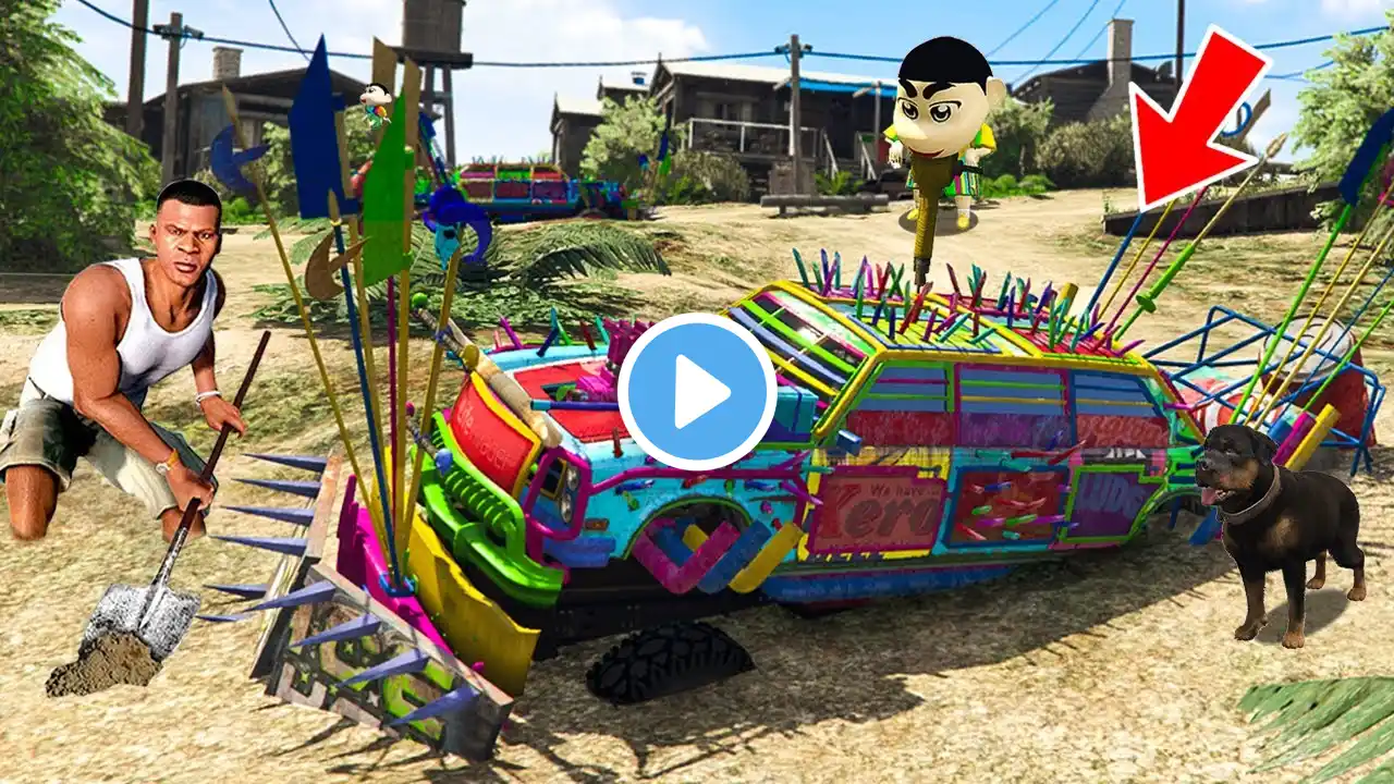 GTA 5: SHINCHAN AND FRANKLIN Found SECRET BURIED "MONSTER TRUCK" in GTA 5! (GTA 5 mods)