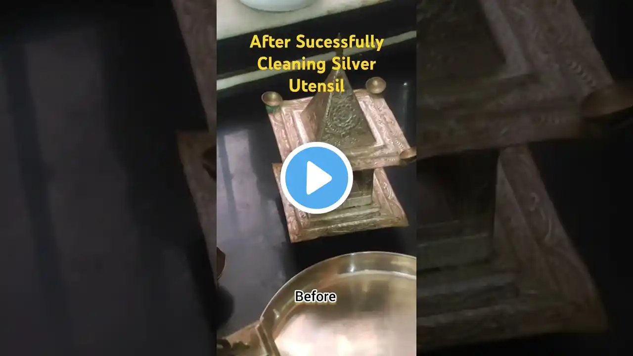 Cleaning Silver Objects For Diwali|#homeremedy#silvercleaning#youtubeshorts#tamil#tamilsong
