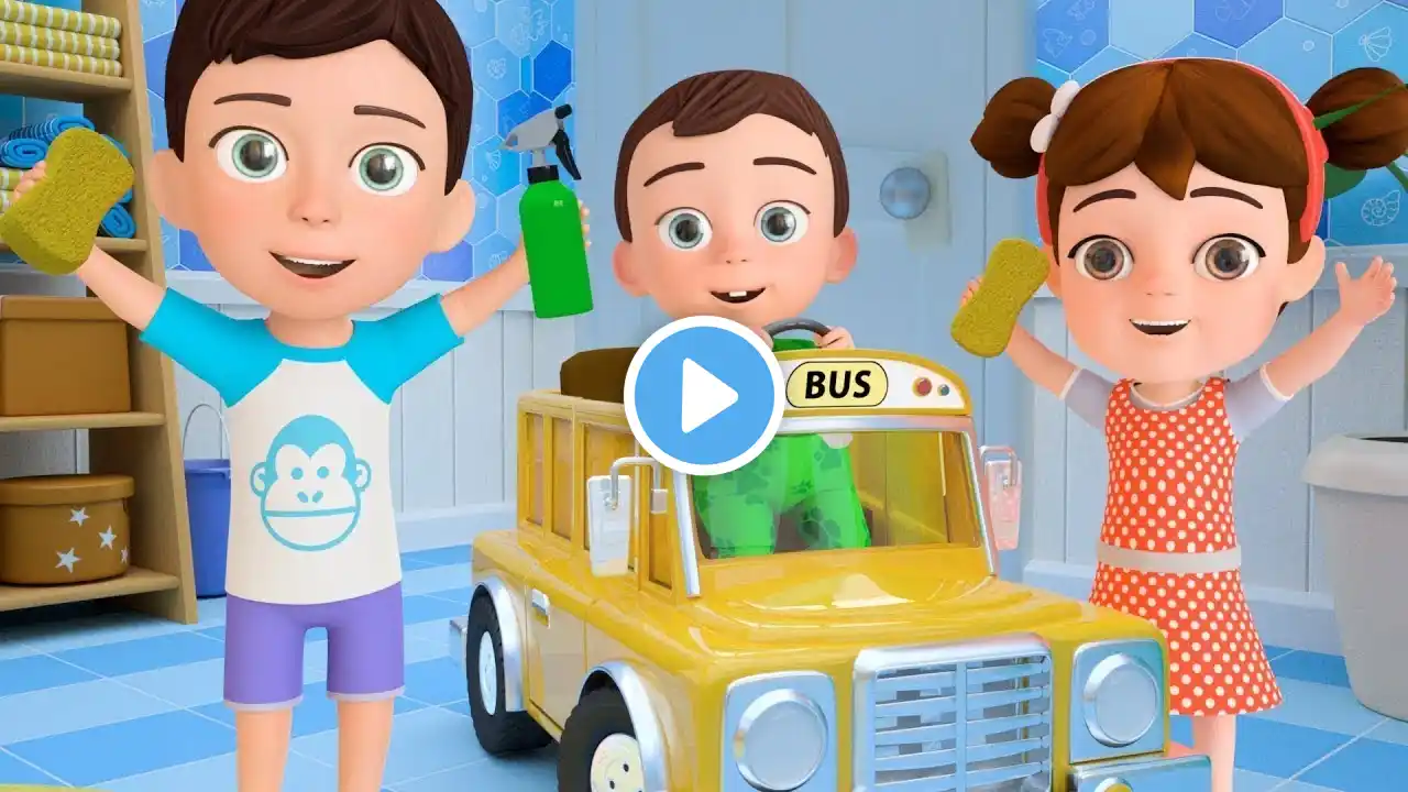 Wheels On The Bus | Bus Song🚌🧼  +More Lalafun Nursery Rhymes & Kids Songs