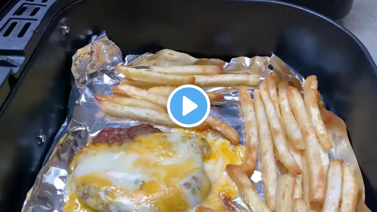 How To Make Quick And Easy Hamburger And French Fries In The Air Fryer