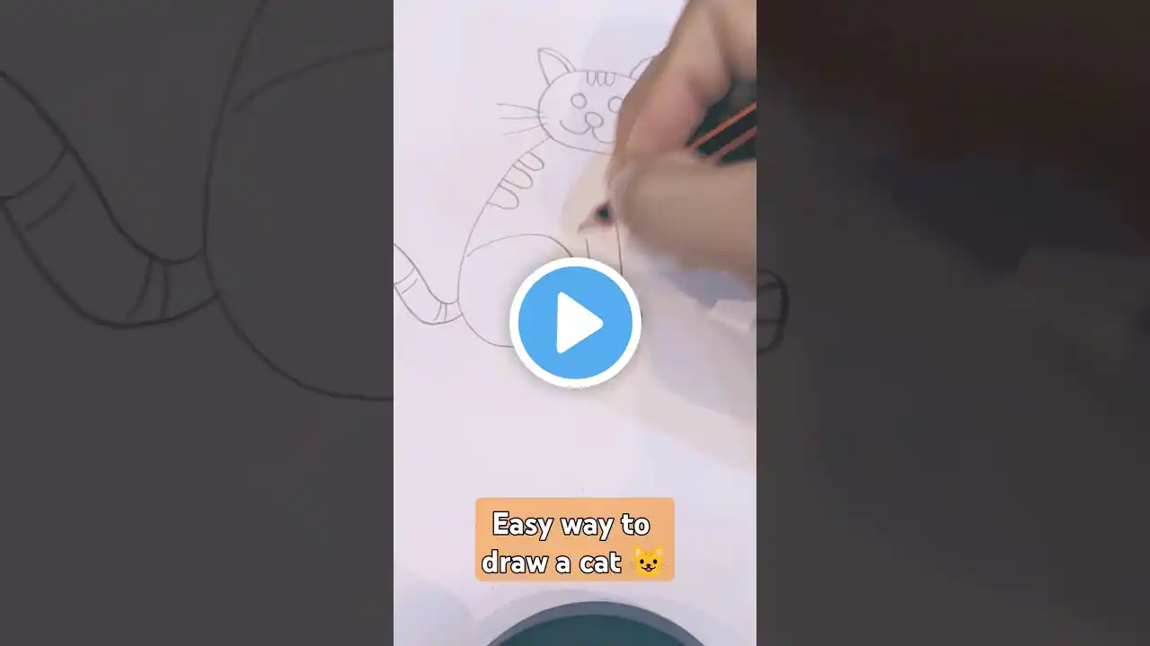 Easy way to #draw a #cat using number 61.