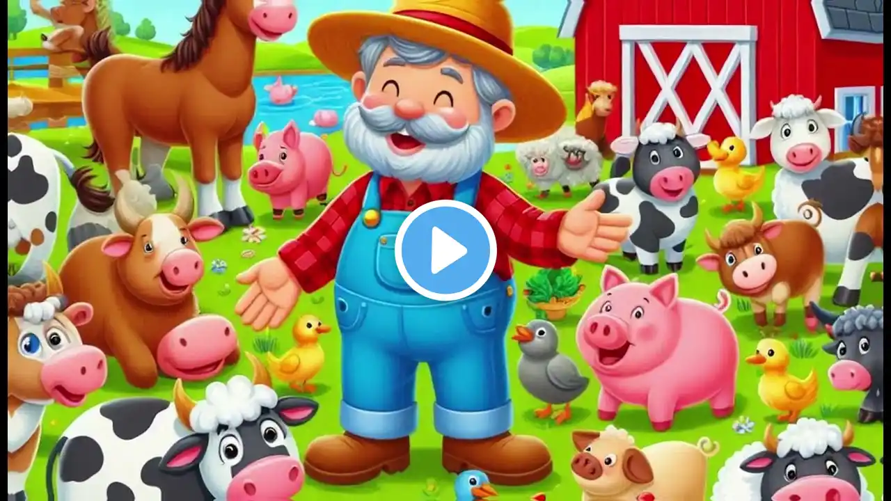 🎵 Old MacDonald Had a Farm – Fun Nursery Rhyme for Kids | Animal Sounds Song 🎶