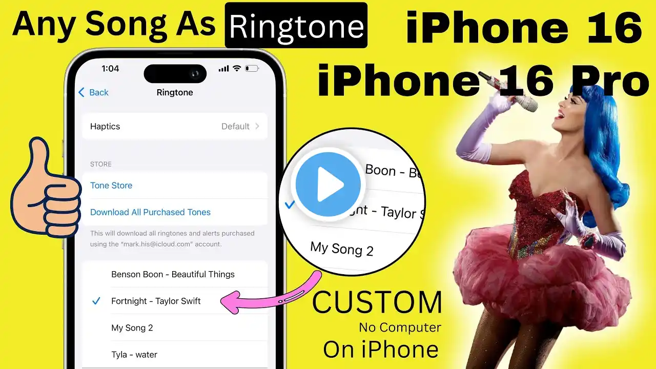 How to Set ANY Song as RINGTONE on iPhone 16/16 Pro/Pro Max/16e