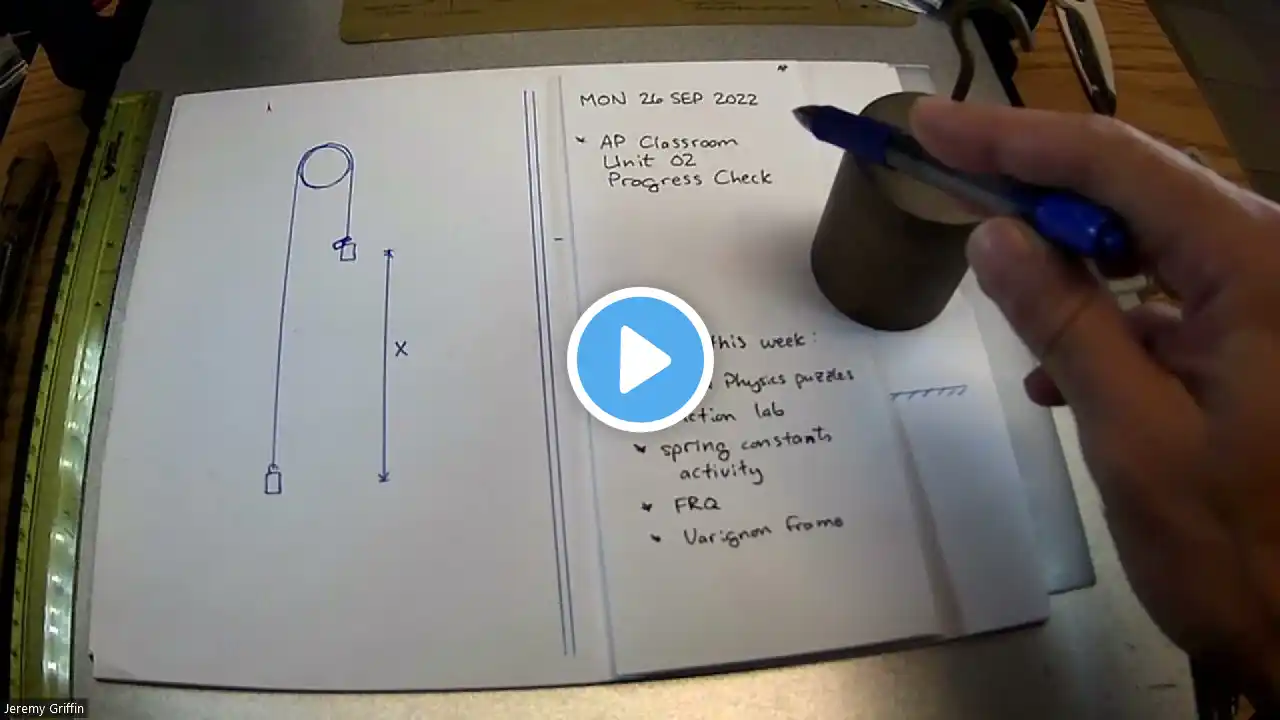 2022 0926 AP Physics Day 33 - Progress Check Unit 02 part 1 of 2