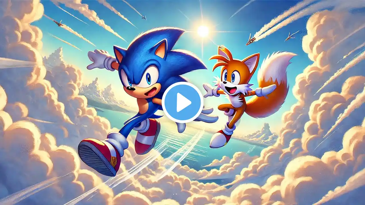 Sonic & Tails Sky High Adventure! Epic Flight Through the Clouds! 🚀 | Sonic The Hedgehog 3 Animation