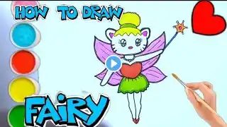 Hello Kitty Fairy Drawing, Painting and Colouring for kids and toddlers