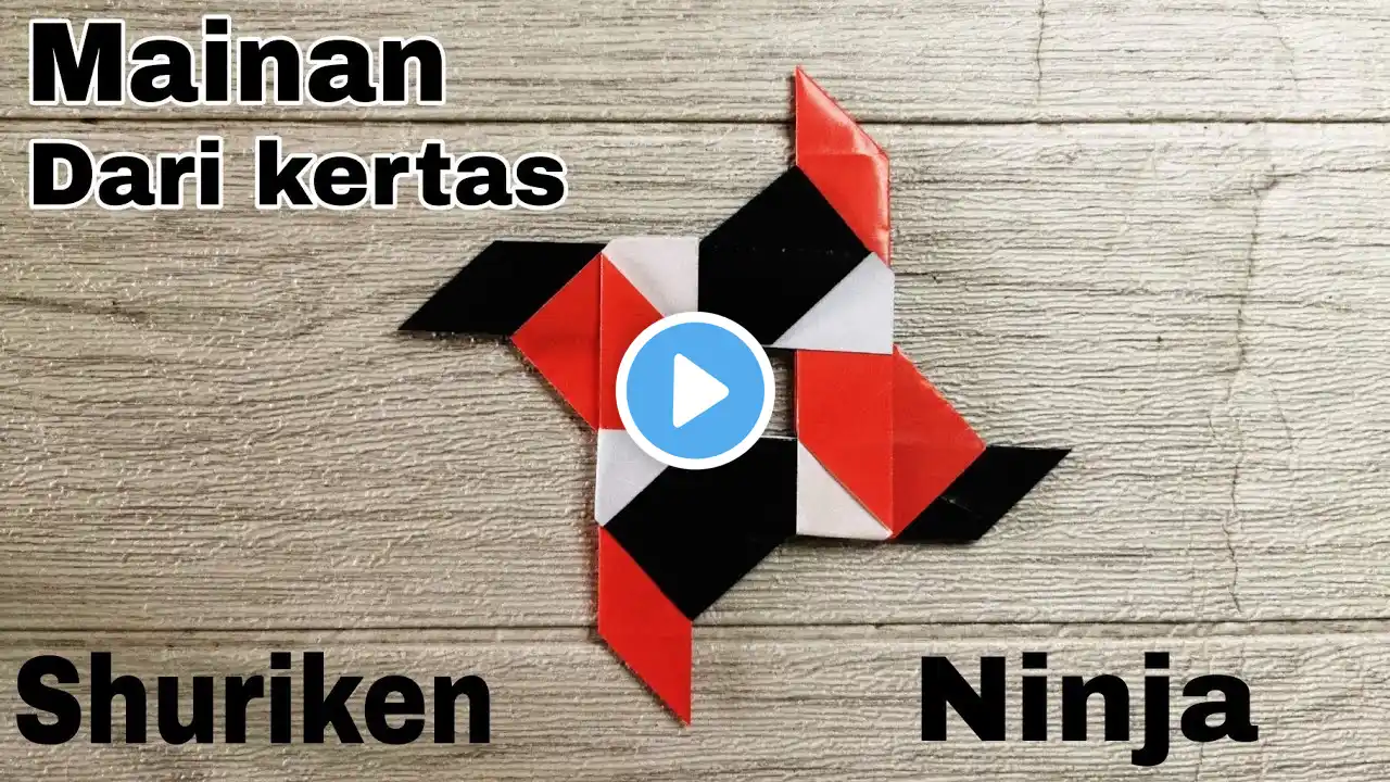 Cara buat mainan dari kertas | membuat shuriken dari kertas | Mainan kertas origami | ninja star