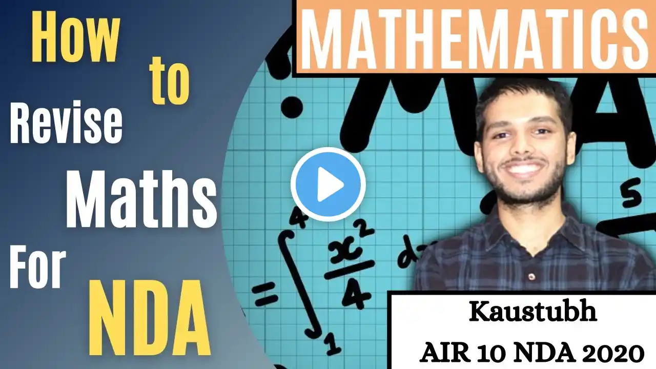 How to Revise Mathematics For NDA Full Strategy For NDA 2 2022 | Best Tip To Crack| Learn With Sumit