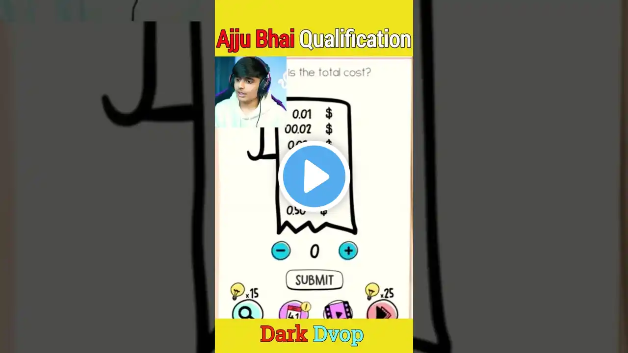 Ajju Bhai Qualification Expose 😱 ‪@TotalGaming093‬ Playing New Games 🎮 Brain Test Game #shorts