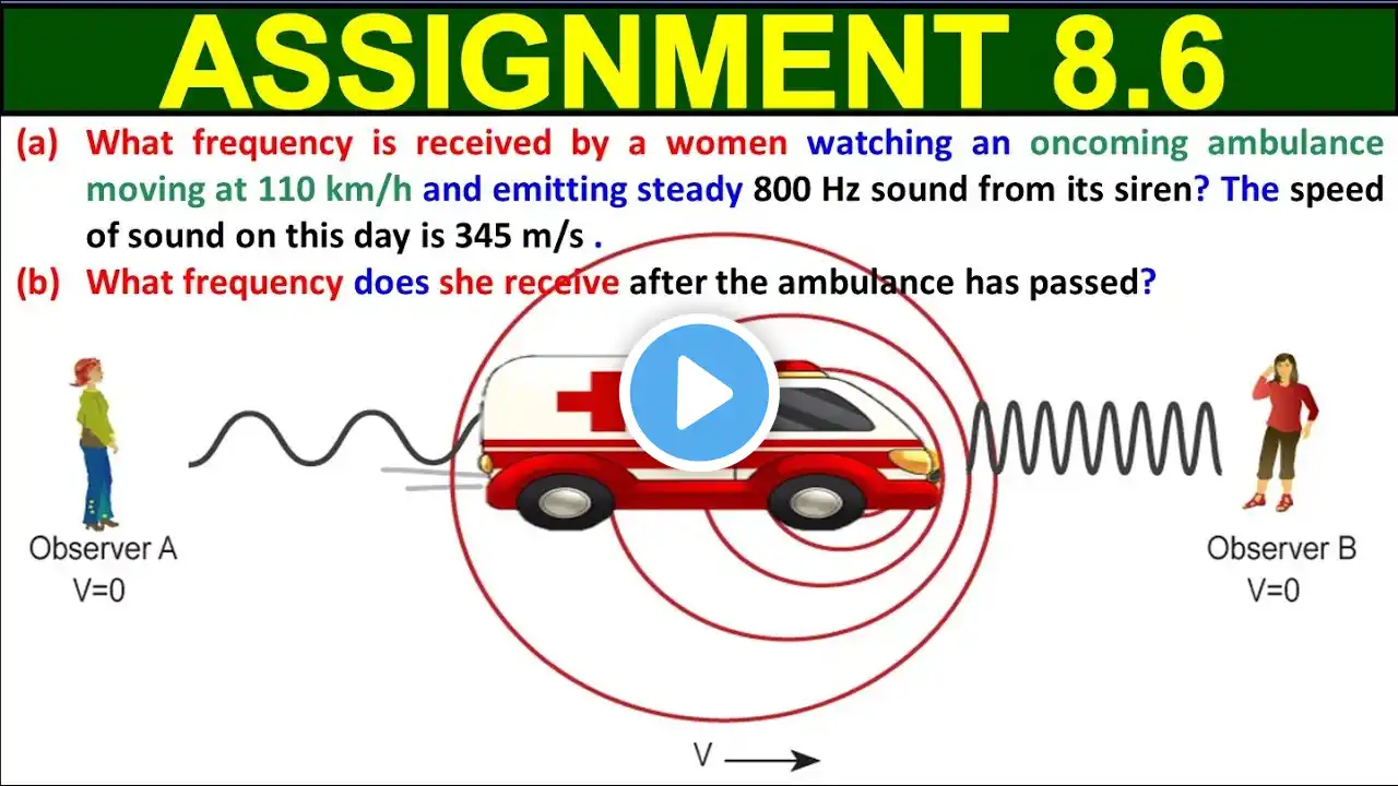 Assignment 8.6 Class 11 Physics Chapter 8 Waves | Federal Board KP Board | Study with Me