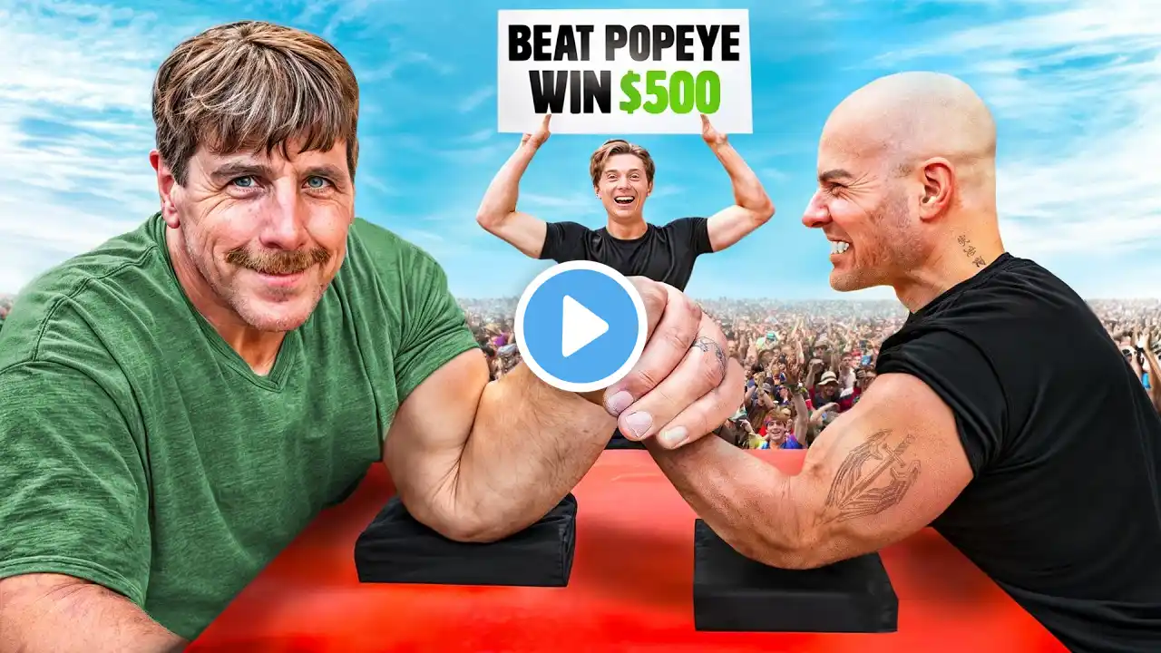 Beat Worlds Largest Arm at Arm Wrestling, Win $500
