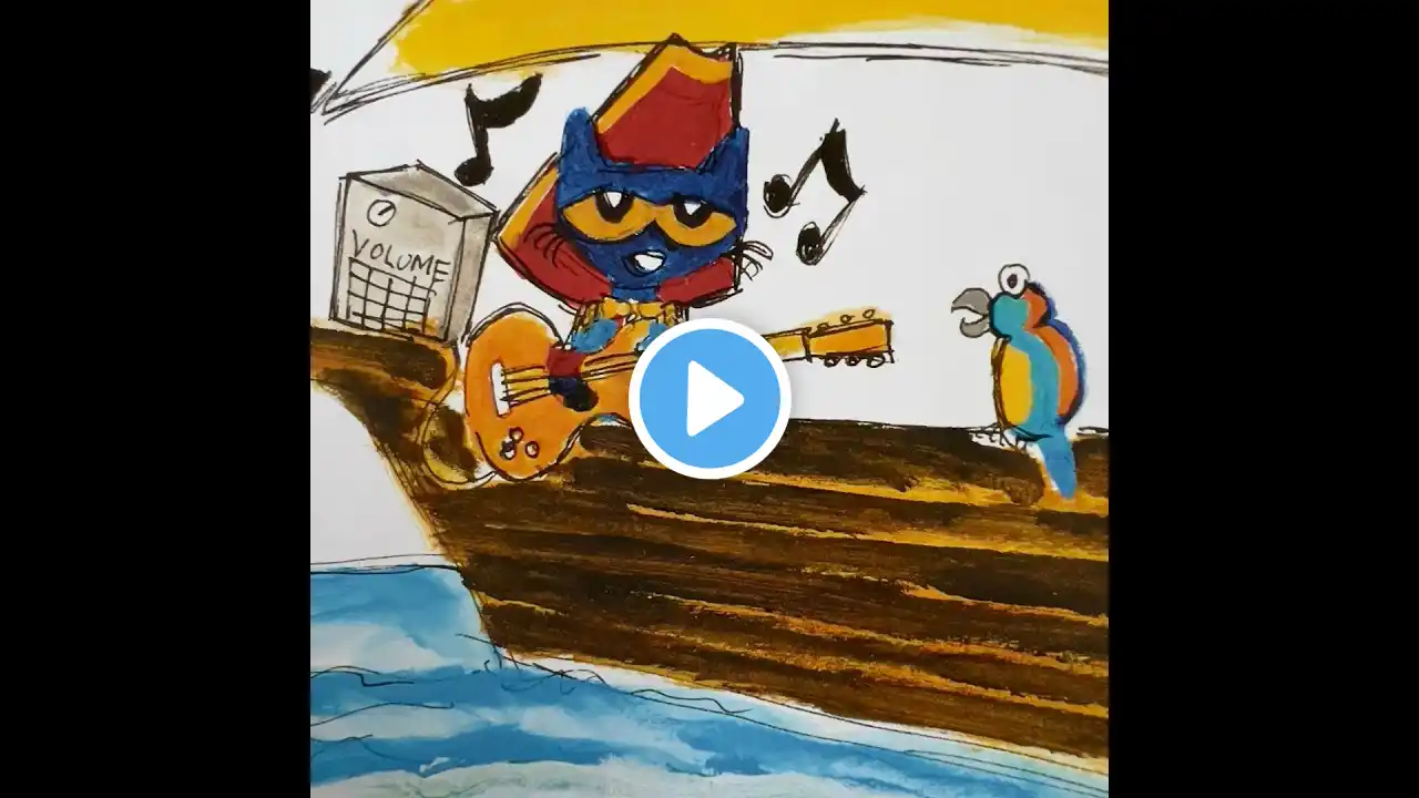 📚Pete the Cat and the Treasure Map #cartoon #alphabet #english #childrenbooks #abcd #shorts #viral