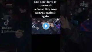 BTS don't have time to sit in award show 😎😎😎