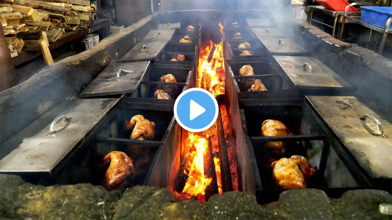 40 chickens at a time! Firewood roasted chicken | Taiwanese street food