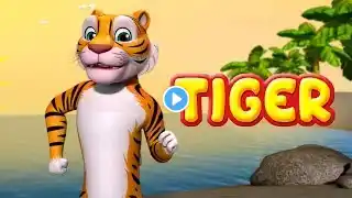 Tiger Song | Animal Rhymes and Dance for Children | Infobells