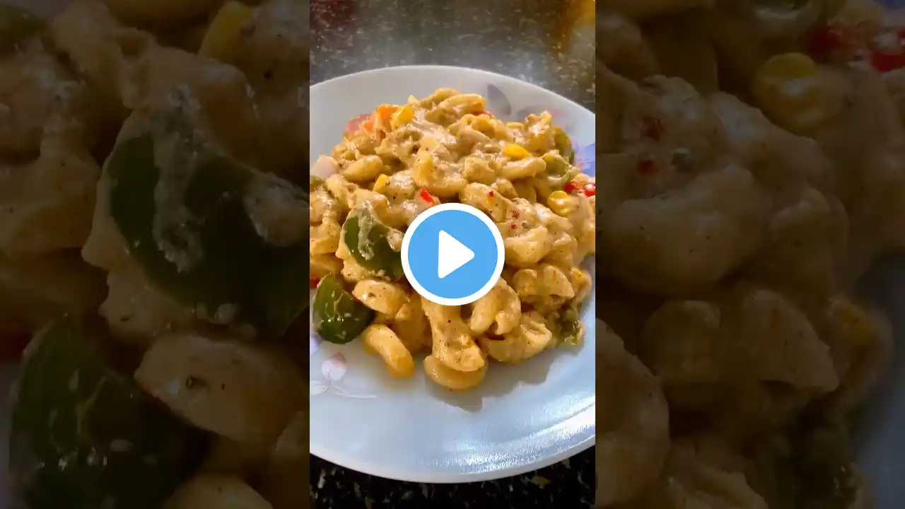 White Sauce Pasta quick recipe #viralvideo #food #cooking #pasta #asmr #recipe #ytshorts  #shorts