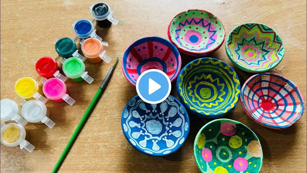 Easy And Beautiful Diya Decoration Ideas/ Diwali Diya Painting Ideas/ DIY Diwali Decor Ideas