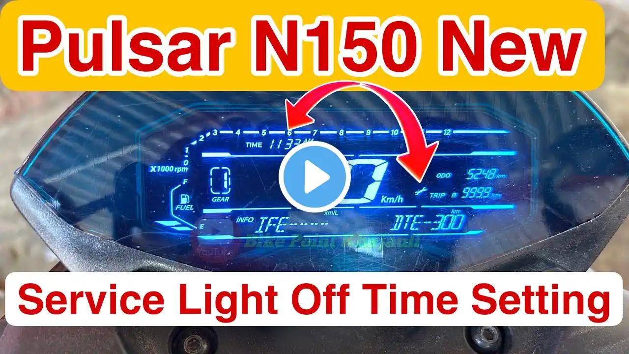 Pulsar N150 service light off full detail, Bajaj Pulsar N150 BS6 New model service light/setting off