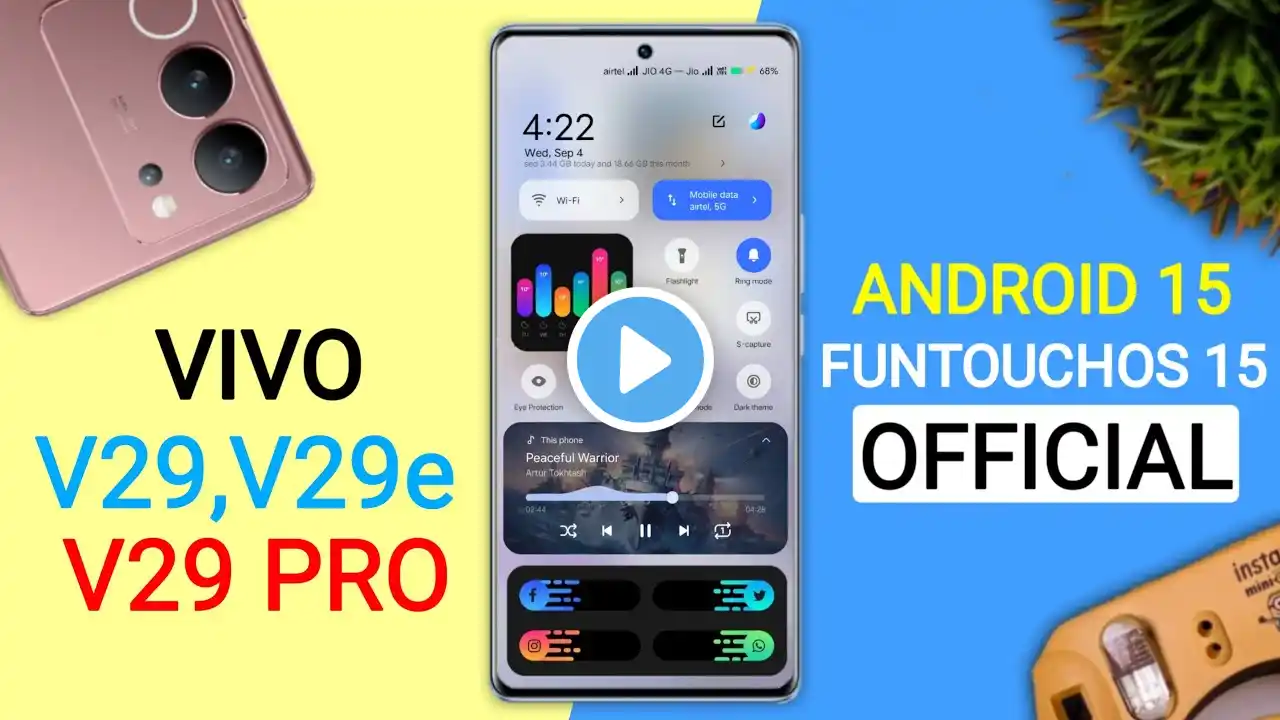 Vivo V29/V29e/V29 Pro FuntouchOS 15 Update : 15+ Hidden Features | Android 15 #vivov29