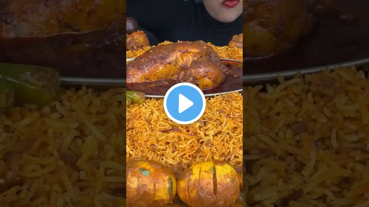 ASMR EATING CHICKEN BIRYANI, WHOLE CHICKEN CURRY,EGG LABABDAR, BUTTER NAAN BUTTER CHICKEN, RAITA