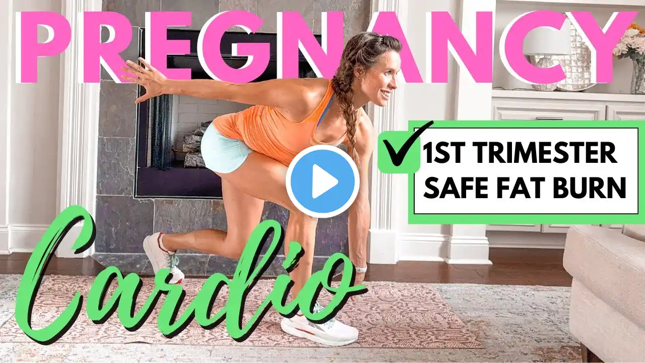 1st Trimester PREGNANCY FAT BURN CARDIO Workout to Keep Weight Gain Slow