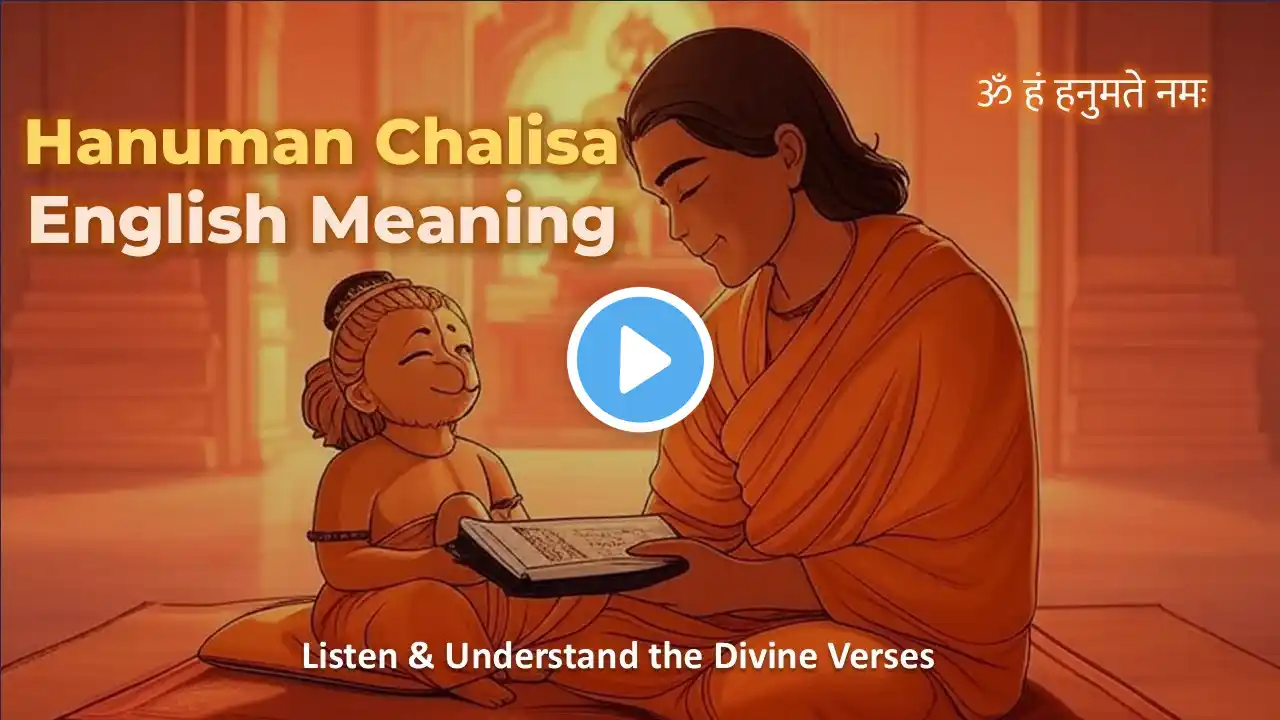 Hanuman Chalisa Full Chant with Meaning | Hindi to English Translation | For Strength & Devotion
