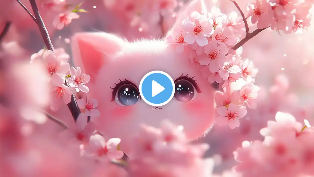 🌿 12H Live | Cherry Blossom Relaxation & Soft Piano Music for Stress Relief & Focus