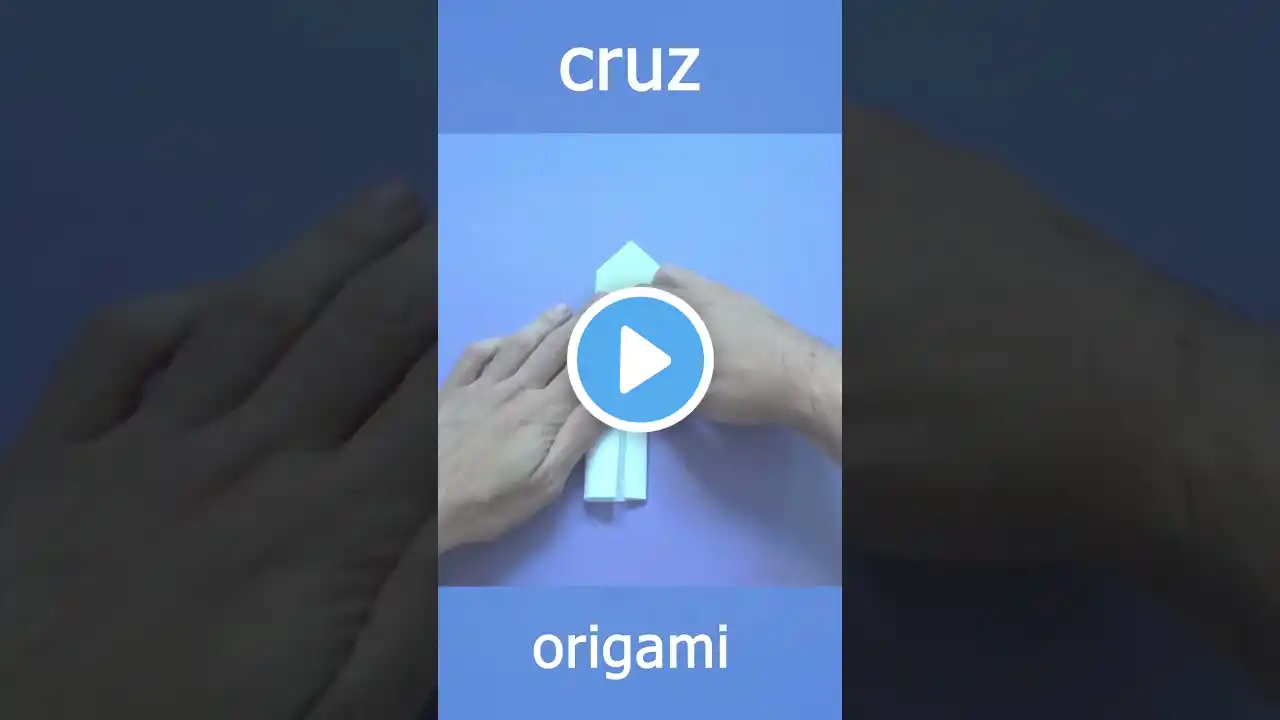 Cruz de papel Origami fácil - Cruz de Origami Fácil #cruz #origami #tutorial #shorts