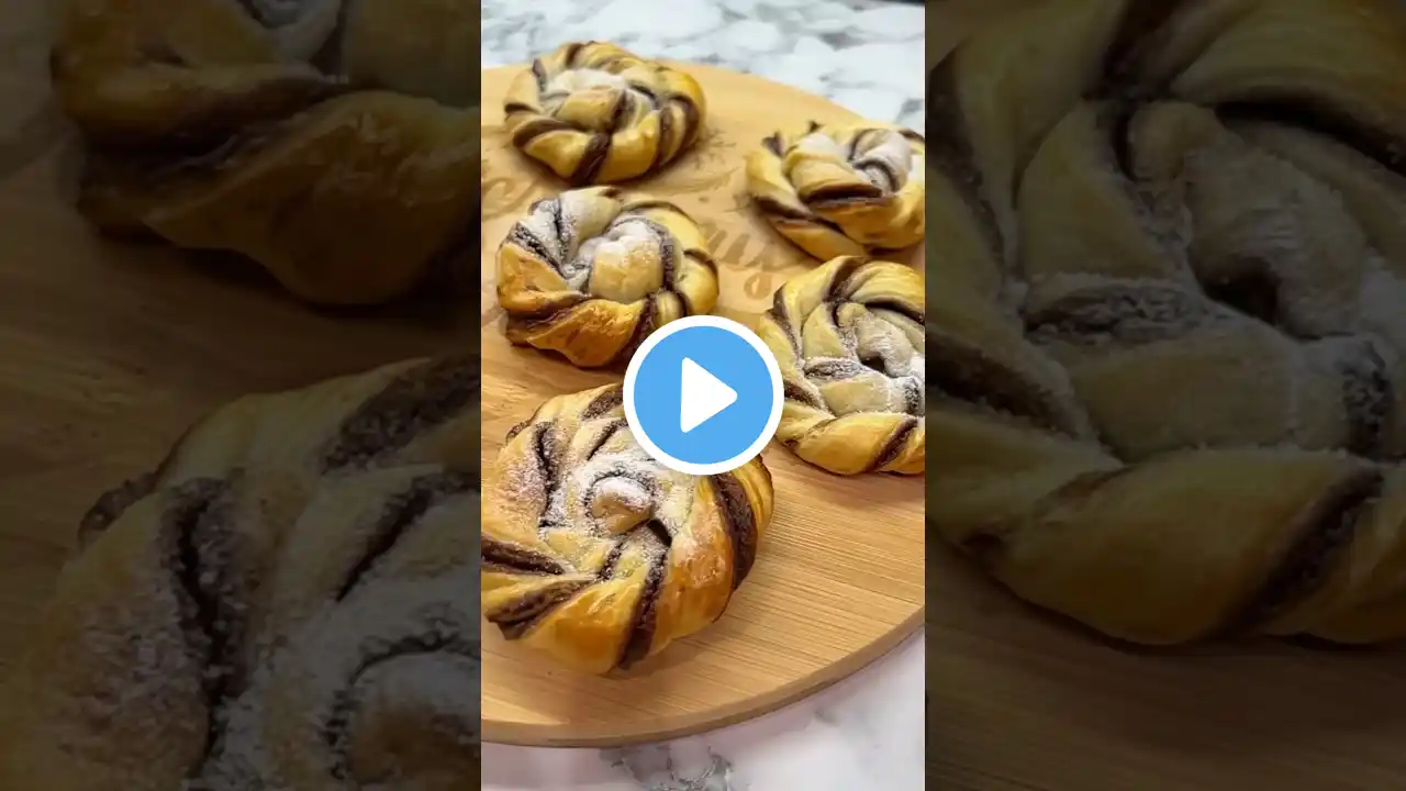 Nutella Puff Pastry Rolls #shorts