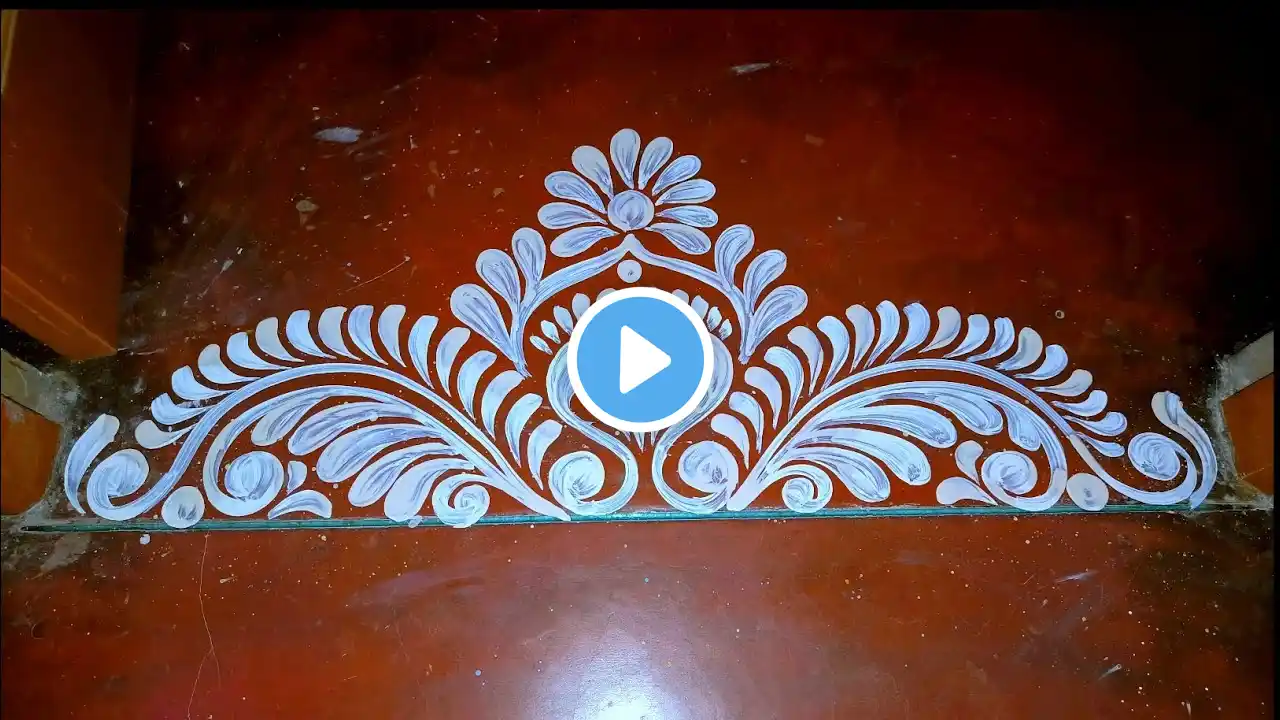 Laxmi puja special door border alpona/how to draw alpona//আলপনা আঁকা