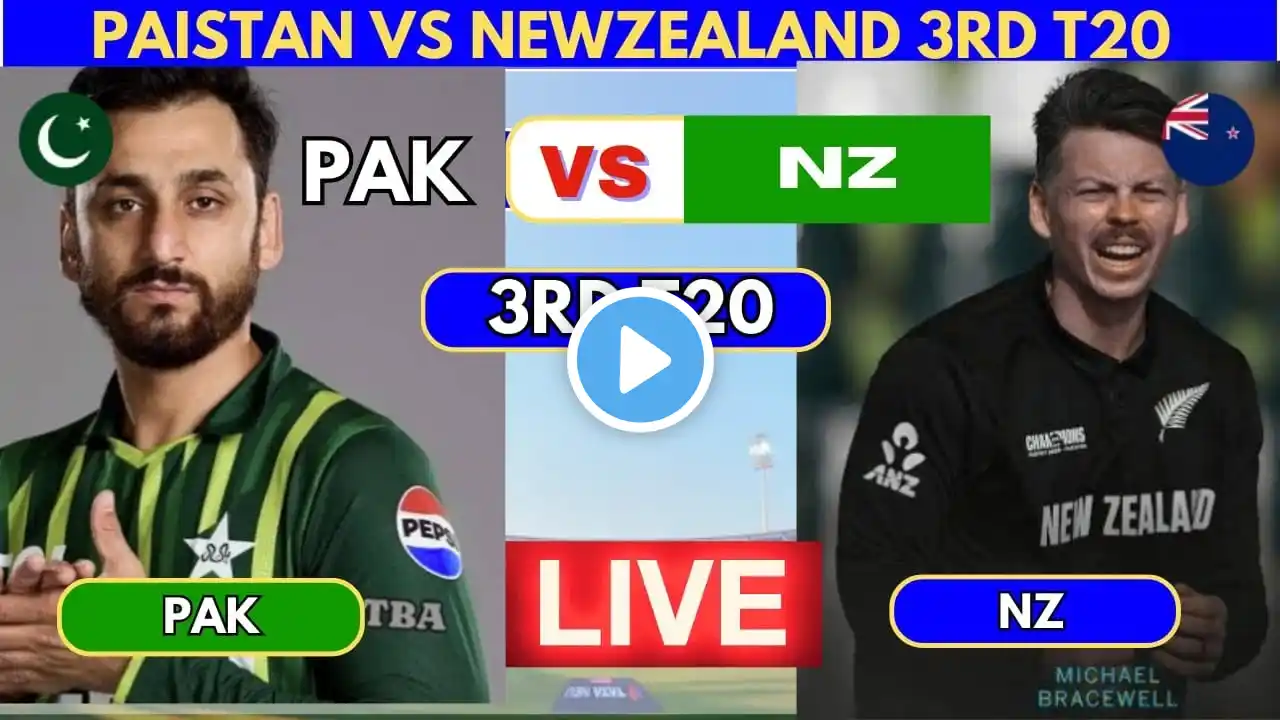 PAKISTAN VS NEWZEALAND 3RD T20 LIVE MATCH