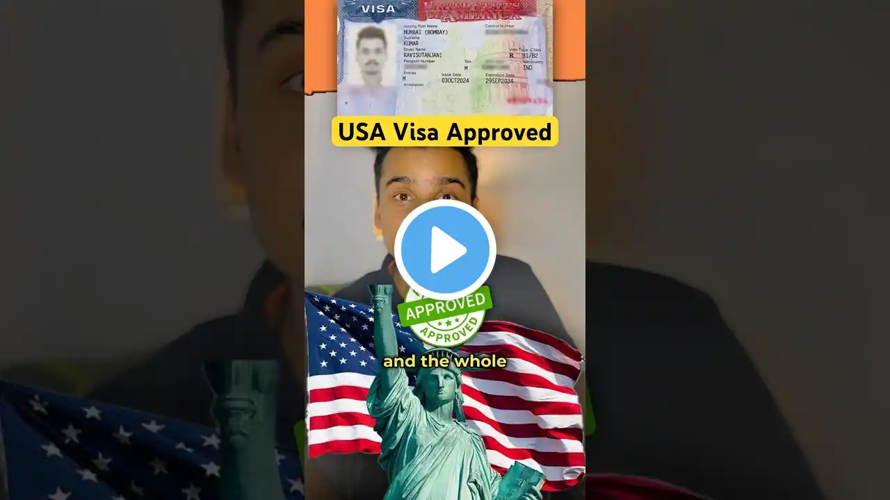 My USA Visa Approved for 10 Years | US Visa Interview Questions and Answers #shorts #news #USVisa